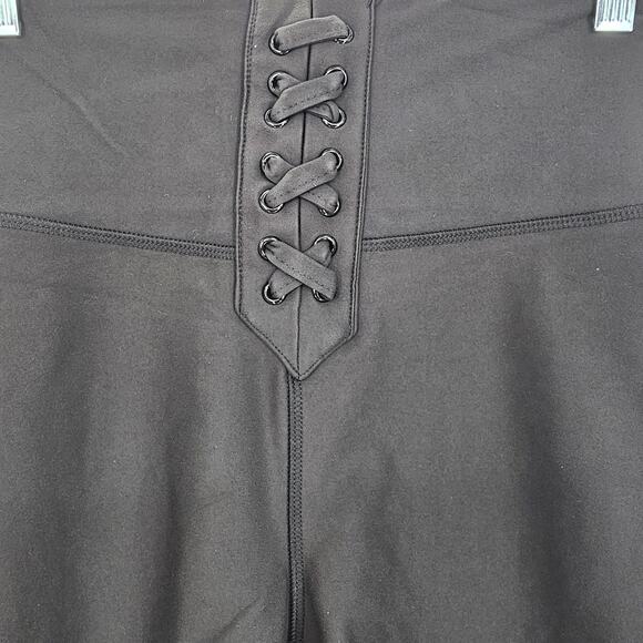 Revolve WeWoreWhat Womans size S Lace-Up Biker Shorts in Black 6" Inseam NEW - Picture 2 of 8